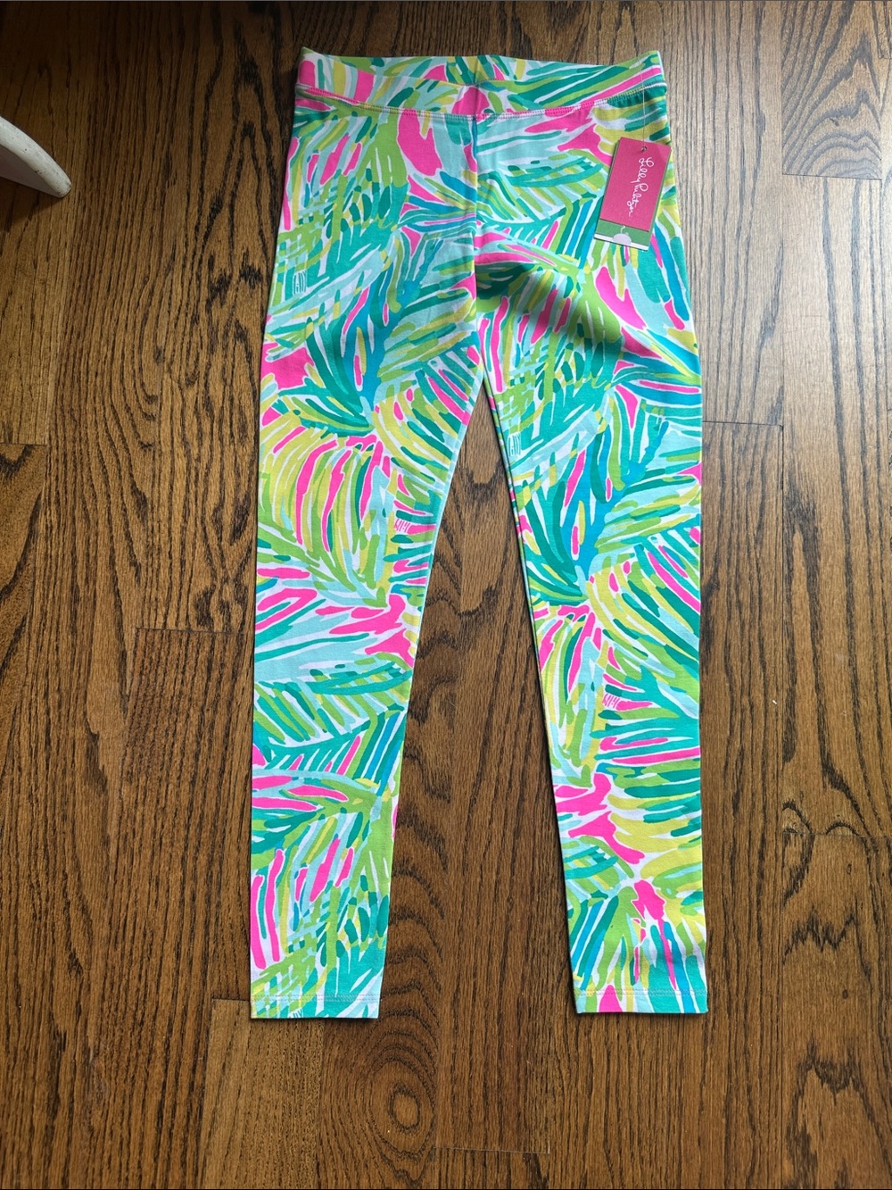 Lilly Pulitzer Pink, Green, Blue & Yellow Tropical Kids Leggings